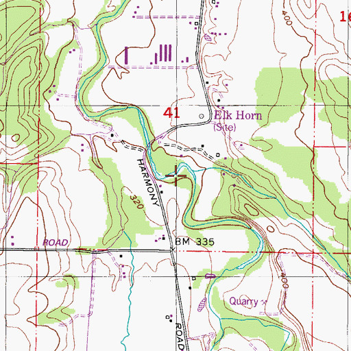 Topographic Map of Red Prairie Creek, OR