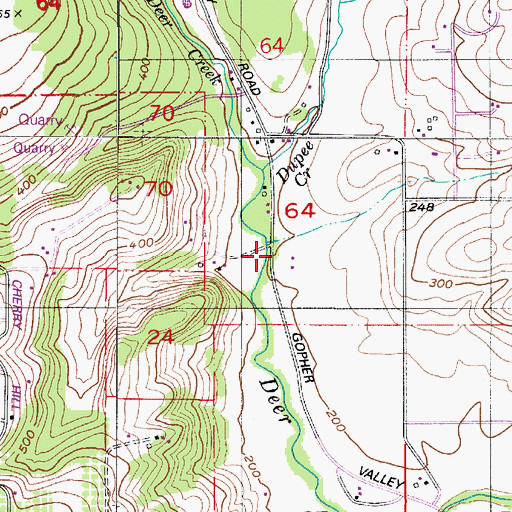 Topographic Map of Berkey Creek, OR