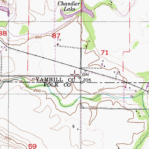 Topographic Map of Wabash (historical), OR