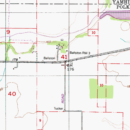 Topographic Map of Tucker (historical), OR