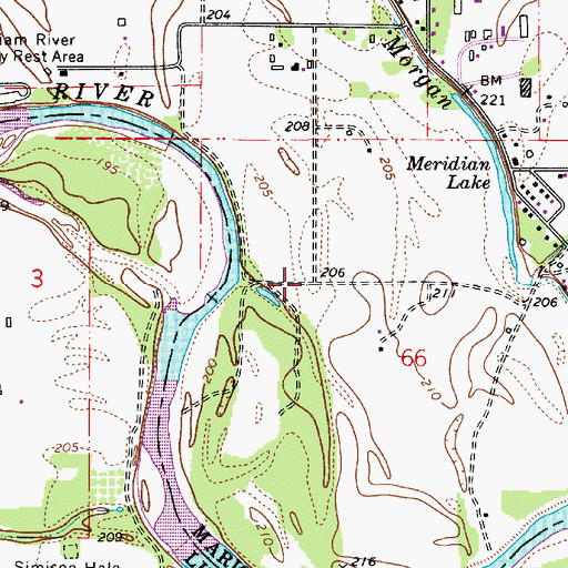 Topographic Map of Santiam City (historical), OR
