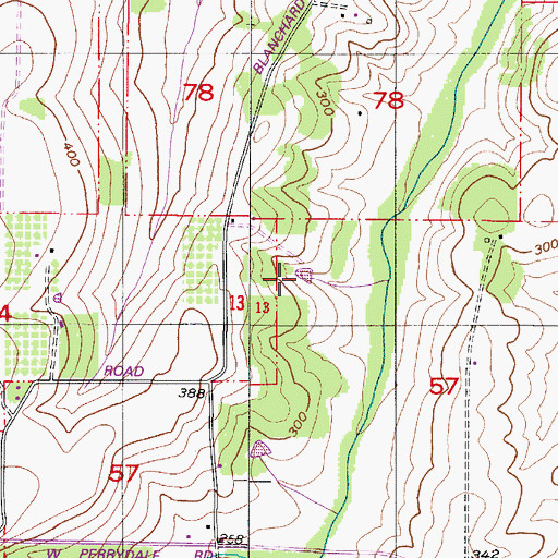 Topographic Map of Neuschwanger Reservoir, OR