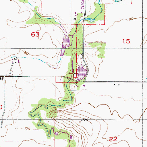 Topographic Map of Scharf Reservoir, OR