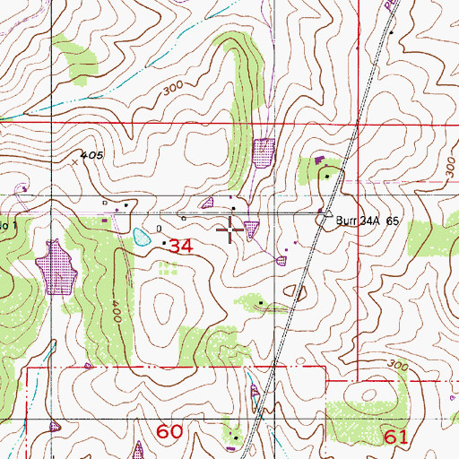 Topographic Map of Larson Reservoir, OR