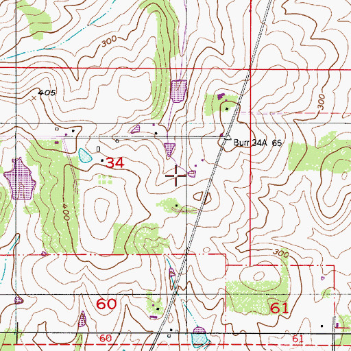 Topographic Map of Tellin Reservoir, OR