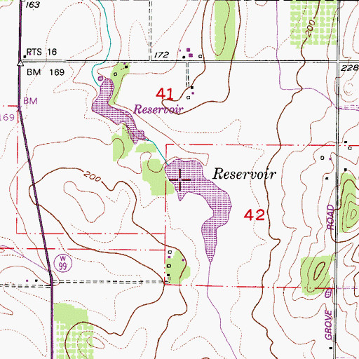 Topographic Map of Stewart Reservoir, OR