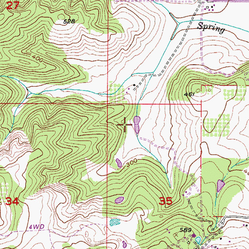 Topographic Map of Maple Mound Reservoir, OR