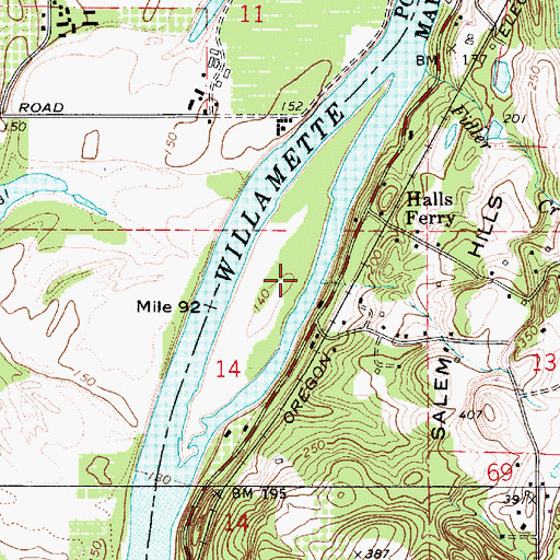 Topographic Map of Mineral Creek, OR