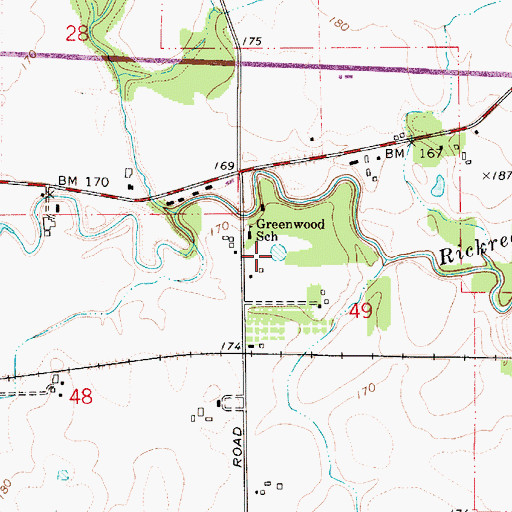 Topographic Map of Beyers Pond, OR