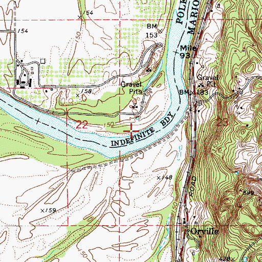 Topographic Map of Independence Bend, OR