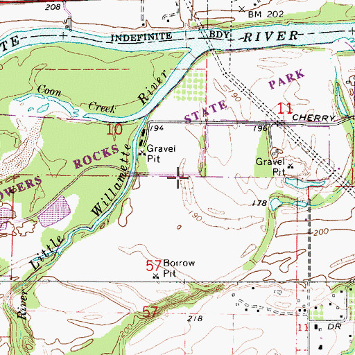 Topographic Map of Bryant Lake Bed, OR