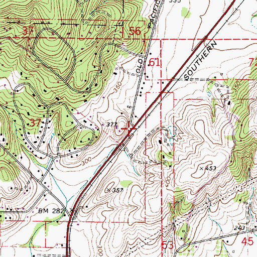 Topographic Map of Peavey (historical), OR