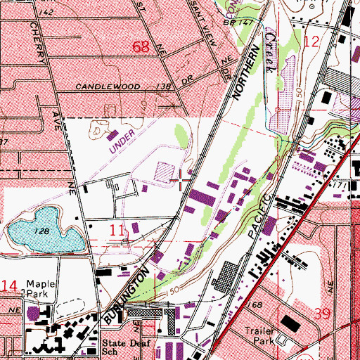 Topographic Map of Bush, OR