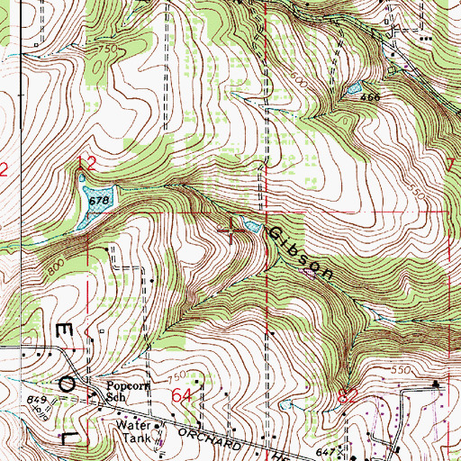 Topographic Map of Haines Reservoir, OR