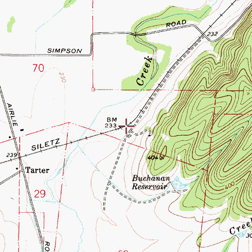 Topographic Map of Crisp (historical), OR