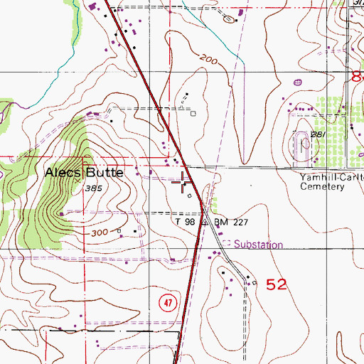Topographic Map of Batan (historical), OR