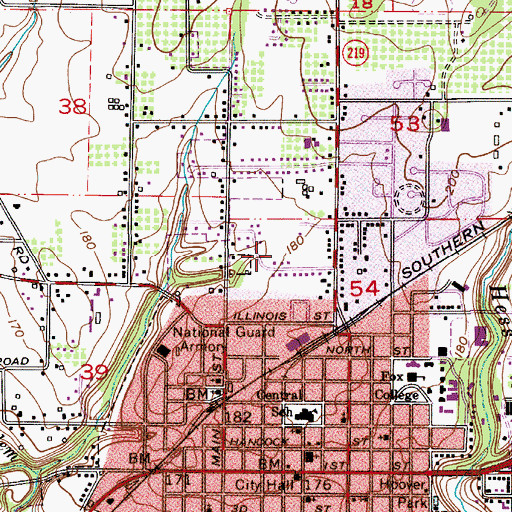 Topographic Map of Jaquith Park, OR