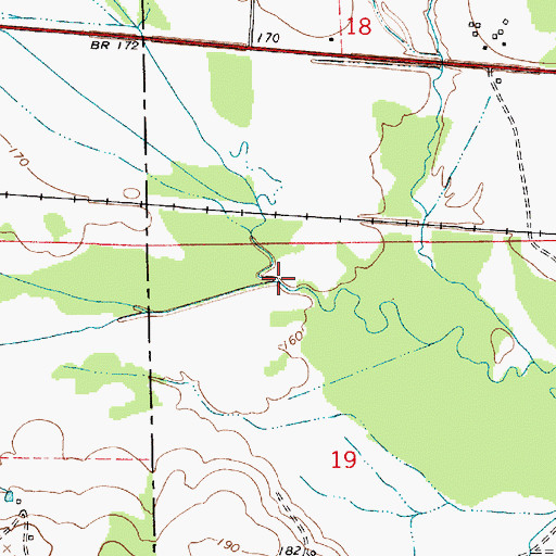 Topographic Map of Coffee Creek, AL