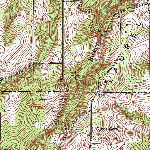 Topographic Map of Renne Middle School (historical), OR