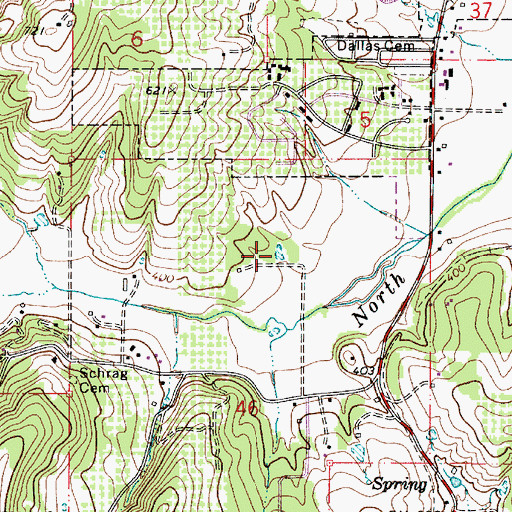 Topographic Map of Trom Reservoir, OR