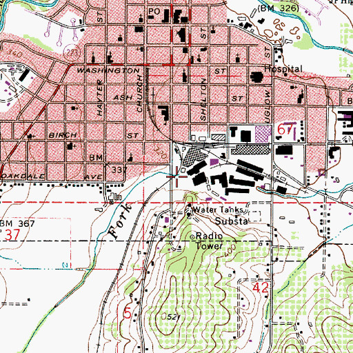 Topographic Map of Willamette Log Pond, OR