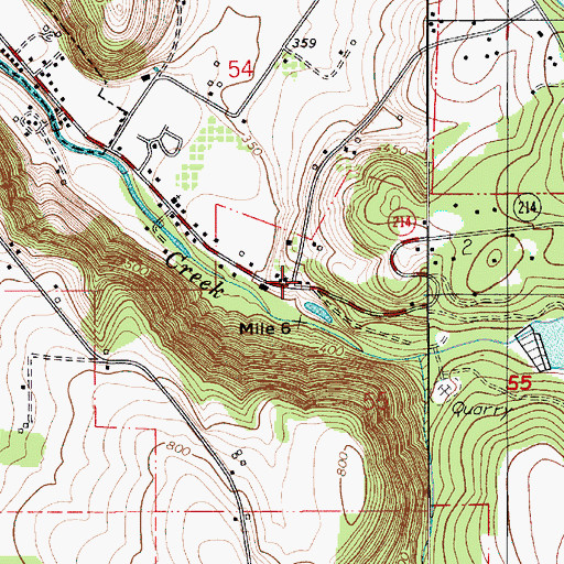 Topographic Map of Millford (historical), OR