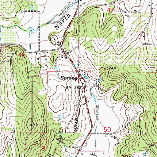 Topographic Map of Kinsey Reservoir, OR