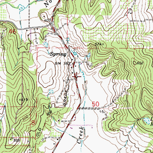 Topographic Map of McBee Reservoir, OR
