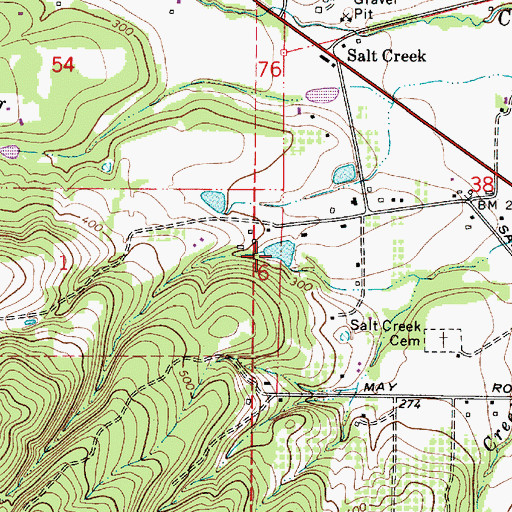 Topographic Map of Classen Reservoir, OR