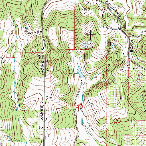 Topographic Map of Blanchard Reservoir, OR