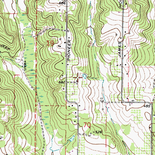 Topographic Map of Stamy Reservoir, OR