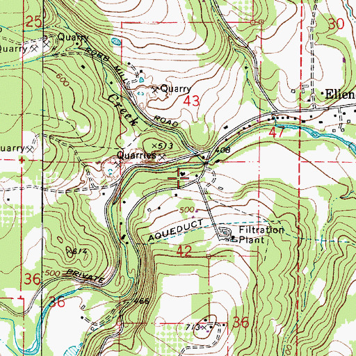 Topographic Map of Nesmith Mills (historical), OR