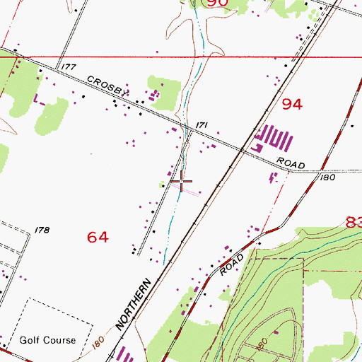 Topographic Map of Crosby Reservoir, OR