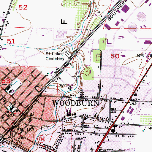 Topographic Map of Legion Park, OR