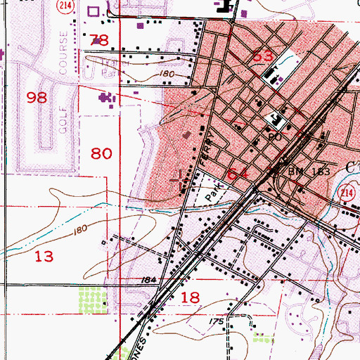 Topographic Map of Settlemier Park, OR