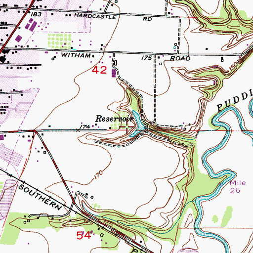 Topographic Map of Serres Reservoir, OR