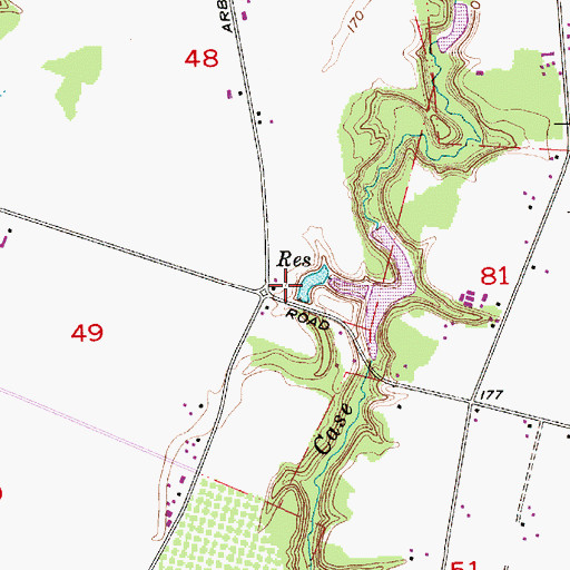 Topographic Map of Wilmes Reservoir, OR