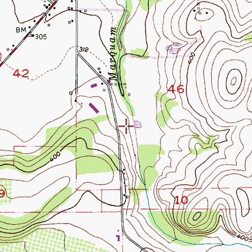 Topographic Map of Marquam Reservoir, OR