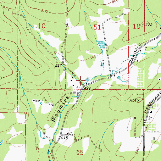Topographic Map of Harvstack Reservoir, OR
