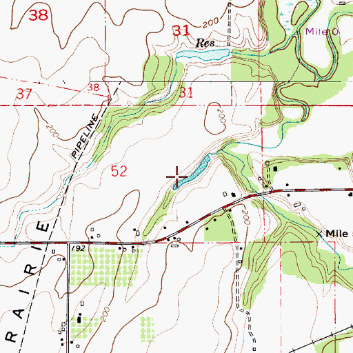 Topographic Map of Bye Reservoir, OR