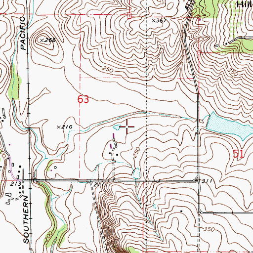 Topographic Map of Olge Reservoir, OR