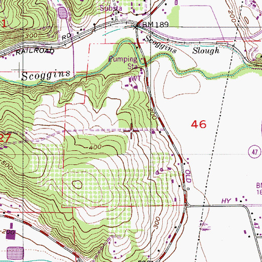 Topographic Map of Western Division Service Center Airport (historical), OR