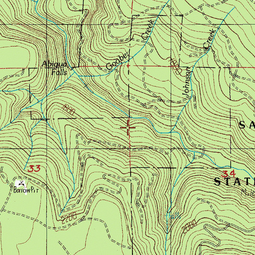 Topographic Map of Goober Creek, OR