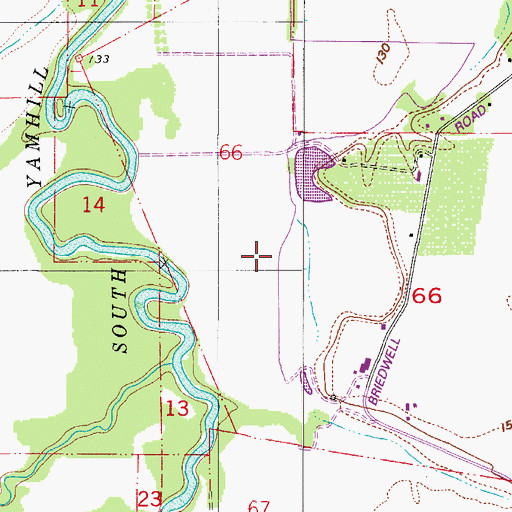 Topographic Map of Blue Heron Reservoir, OR