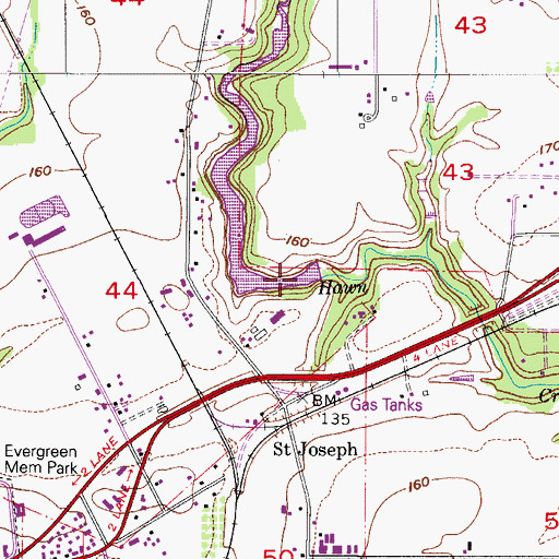 Topographic Map of Hawn Creek Dam, OR