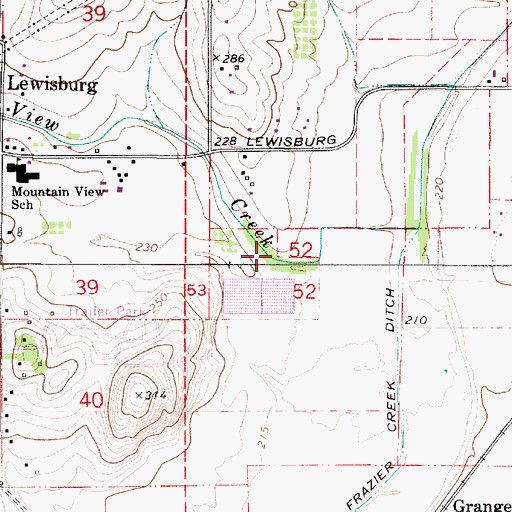 Topographic Map of Gates Airport, OR