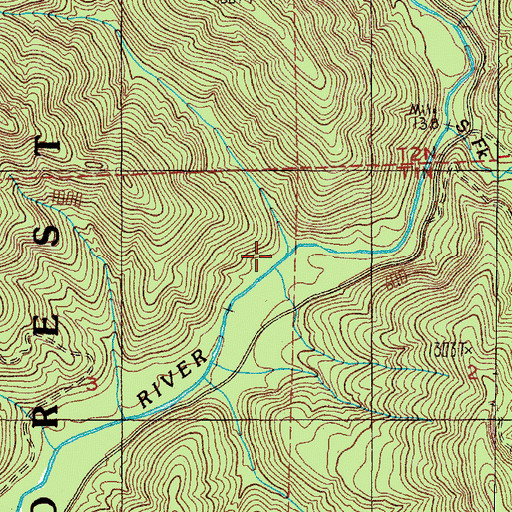 Topographic Map of Zigzag Canyon, OR