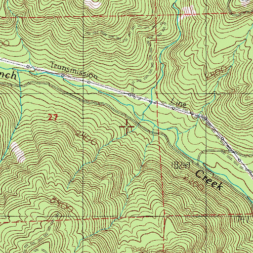 Topographic Map of Marten Creek, OR