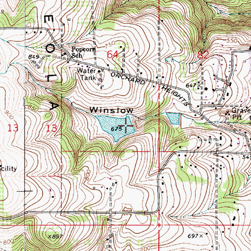 Topographic Map of Croft Dam, OR
