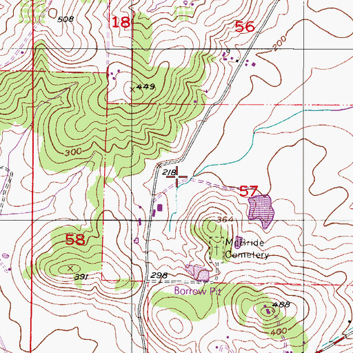 Topographic Map of Oberg Brothers Dam, OR